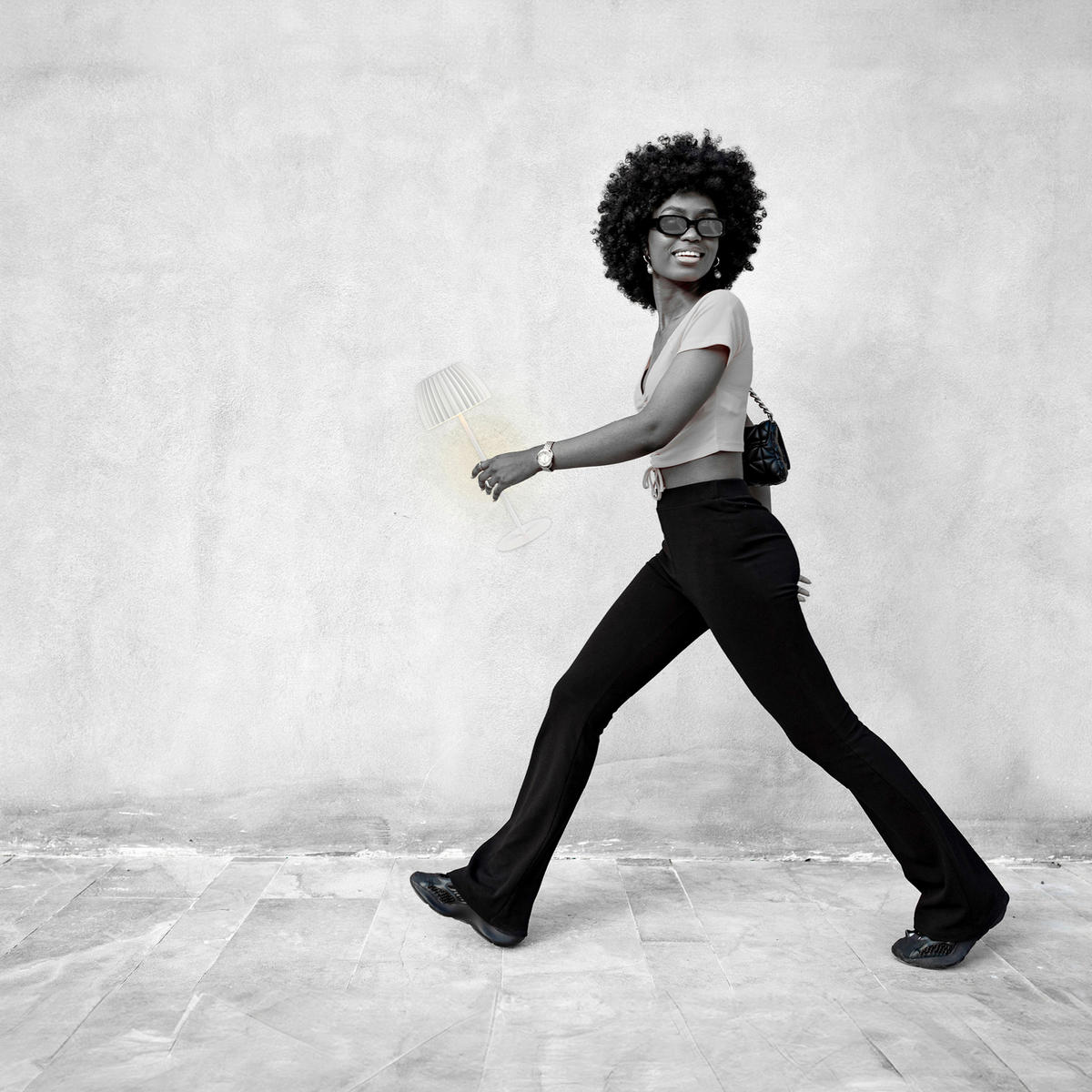 AKKU-TISCHLEUCHTE 14,5/36,5 cm  - Weiß, Basics, Kunststoff/Metall (14,5/36,5cm)