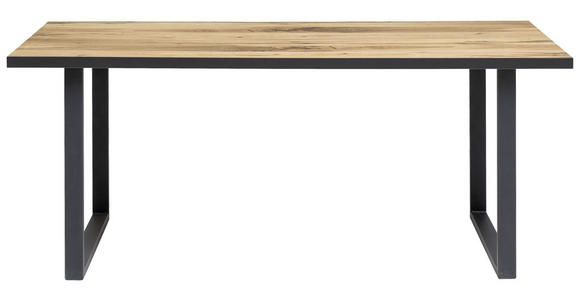 ESSTISCH 200/100/75 cm Eiche furniert Holz Alteiche rechteckig  - Alteiche/Graphitfarben, Trend, Holz/Metall (200/100/75cm) - Carryhome