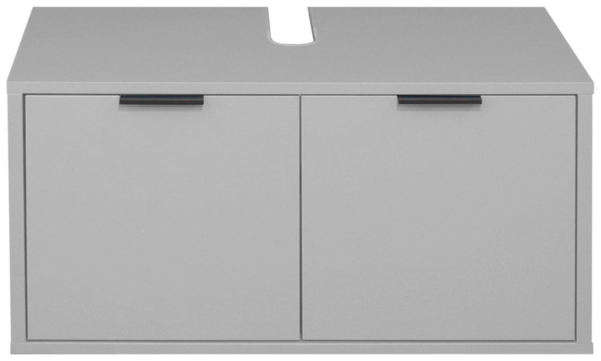 WASCHBECKENUNTERSCHRANK 71/45/45 cm  - Schwarz/Grau, MODERN, Holzwerkstoff/Metall (71/45/45cm) - Livetastic