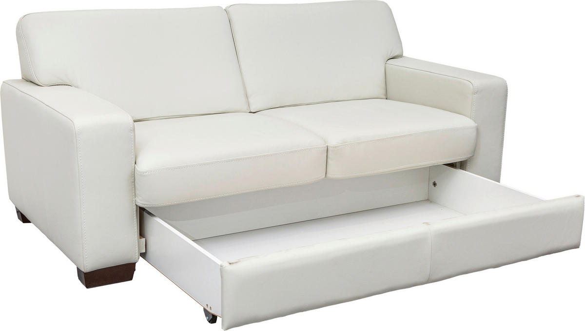 ÜLŐGARNITÚRA bőr  - diófa színű, Basics, bőr/fa (183/81/95cm) - Andante