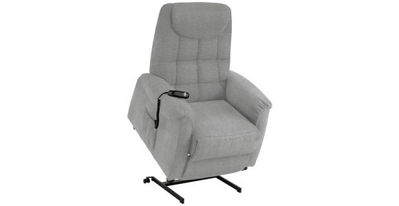 FERNSEHSESSEL in Mikrofaser Hellgrau - Hellgrau/Schwarz, KONVENTIONELL, Kunststoff/Textil (83/113/92cm) - Xora
