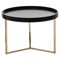 DOHÁNYZÓASZTAL fa, faalapú anyag 58,5/58,5/42 cm   - fekete/aranyszínű, Design, faalapú anyag/fa (58,5/58,5/42cm) - MID.YOU