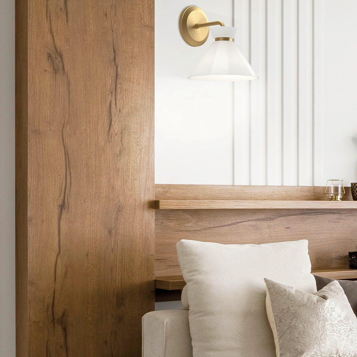 WANDLEUCHTE   - Goldfarben, KONVENTIONELL, Glas/Metall (22,2/20,3/21,8cm) - Elstead Lighting