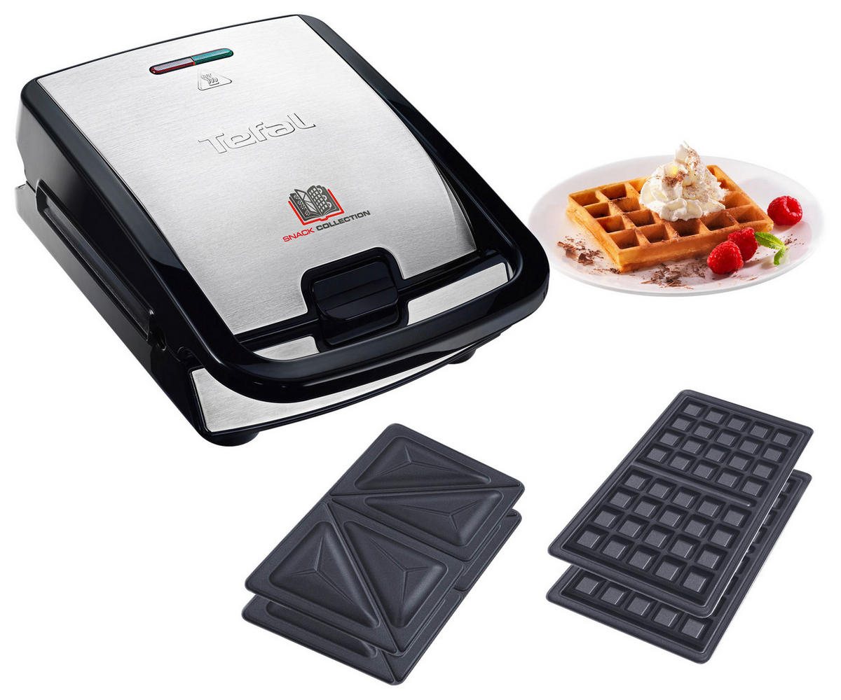 WAFFELEISEN  - Edelstahlfarben/Schwarz, Basics, Kunststoff (24/12,5/28cm) - Tefal