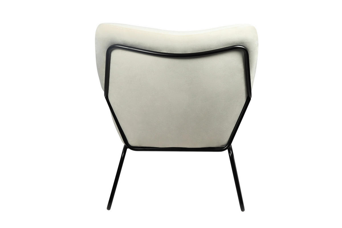 SESSEL in Samt Beige  - Beige/Messingfarben, MODERN, Textil/Metall (68/82/75cm) - Livetastic