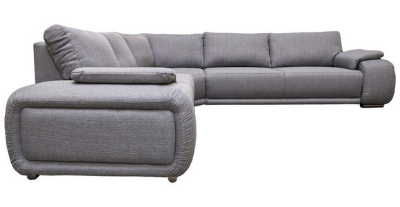 ECKSOFA Grau Struktur - Chromfarben/Grau, KONVENTIONELL, Textil/Metall (310/280cm) - Carryhome