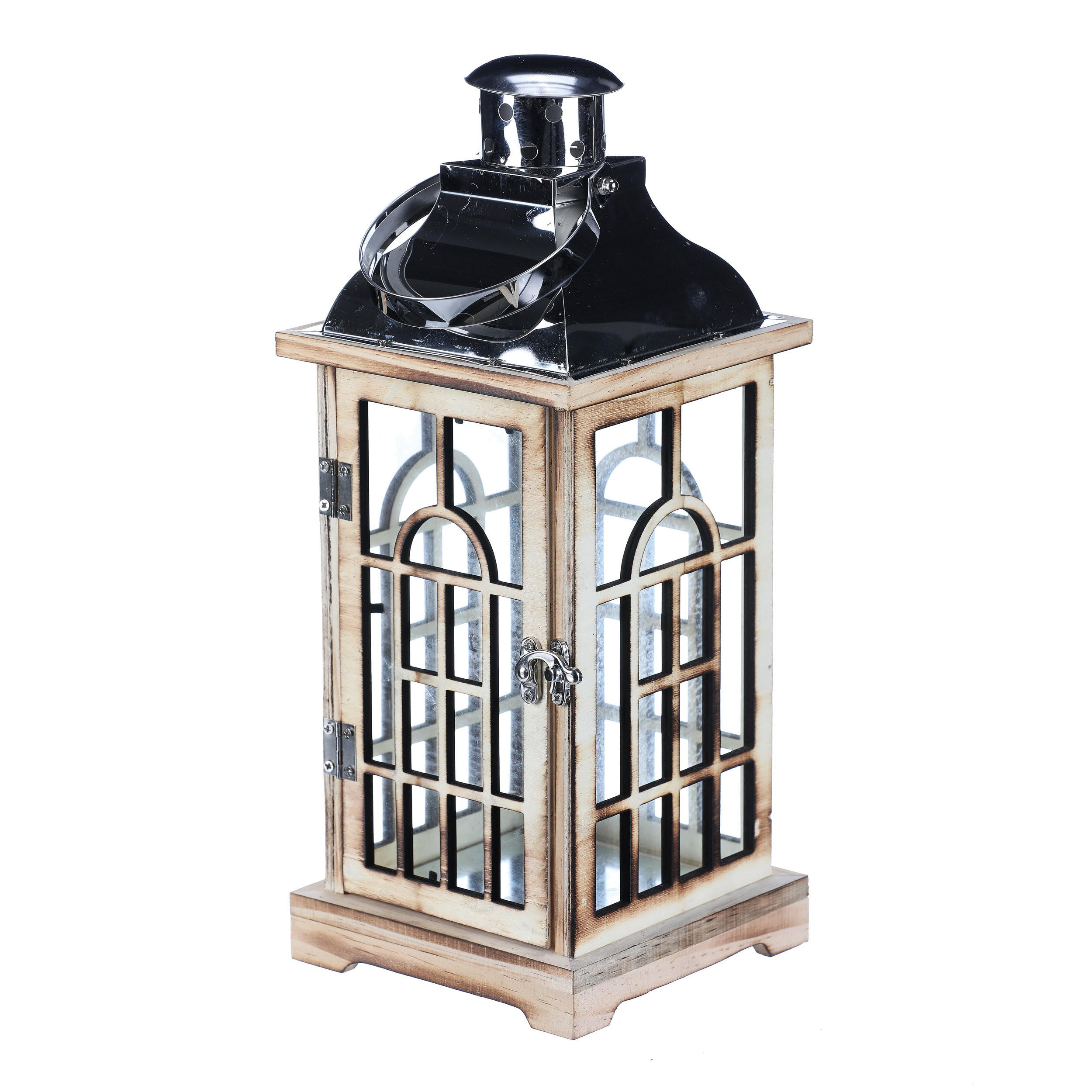 LUCERNA dřevo - hnědá, Basics, dřevo (16/16/38cm)