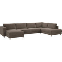 SOFFA i trä, metall, textil brun, grå  - brun/grå, Design, metall/trä (374/84/183/228cm) - Novel