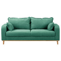 3-SITZER-SOFA in Mikrofaser Mintgrün  - Wengefarben/Mintgrün, Design, Holz/Textil (193/86/87cm) - Livetastic