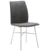 STUHL  in Mikrofaser Textil  - Edelstahlfarben/Anthrazit, Design, Textil/Metall (46/93/57cm) - Dieter Knoll