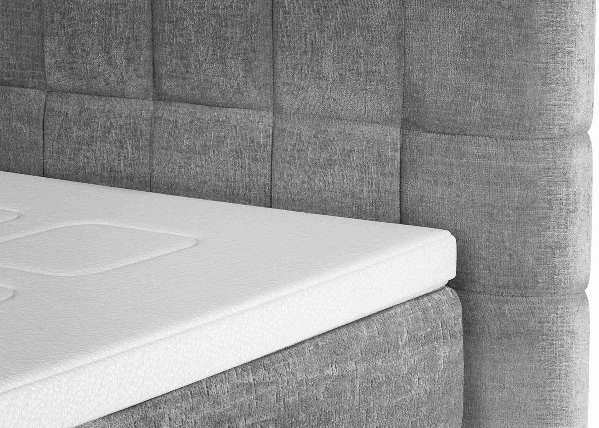 BOXSPRINGBETT 160/200 cm  in Grau  - Eichefarben/Grau, Design, Holz/Textil (160/200cm) - Esposa