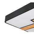 LED-DECKENLEUCHTE 40/40/5,5 cm   - Eichefarben/Schwarz, Basics, Holz/Kunststoff (40/40/5,5cm) - Novel