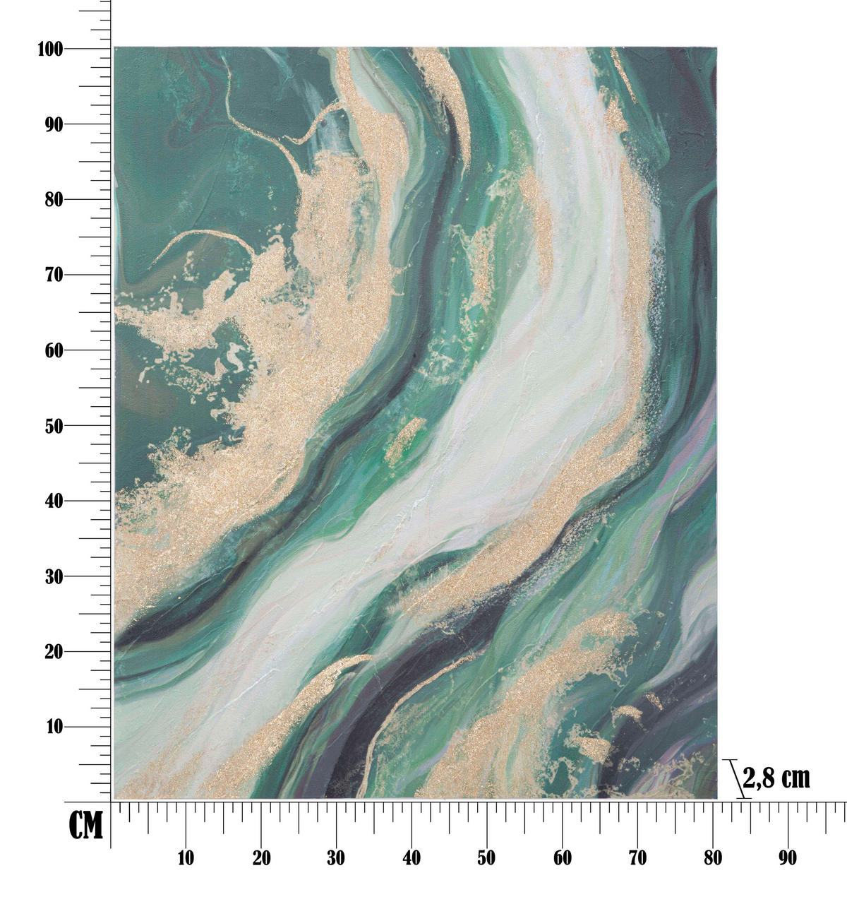 LEINWANDBILD 80/100/2.8 cm  - Blau/Grau, Basics, Holz/Textil (80/100/2.8cm)