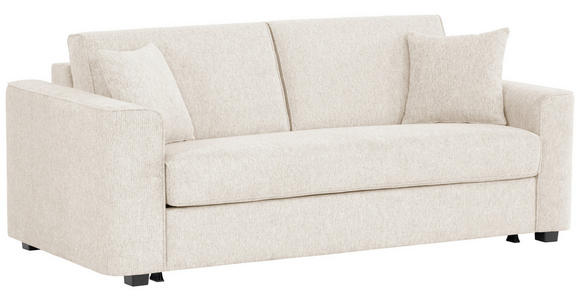 SCHLAFSOFA Webstoff Creme  - Creme/Schwarz, Design, Kunststoff/Textil (205/83/100cm) - Xora