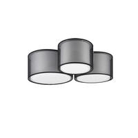 DECKENLEUCHTE    65/55/21,5 cm  - Schwarz/Grau, Design, Textil/Metall (65/55/21,5cm) - Trio Leuchten