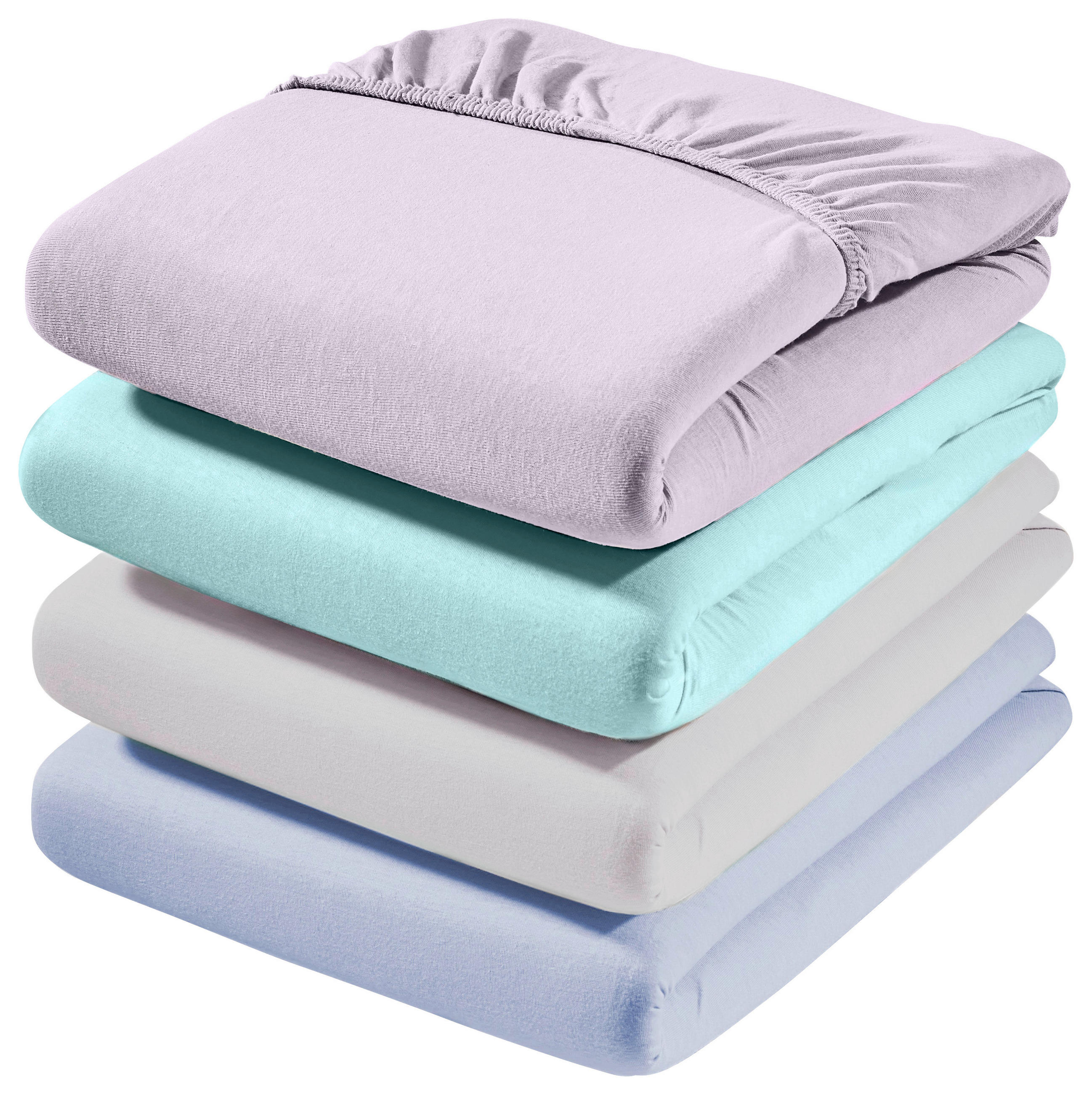 SPANNBETTTUCH Zwirn-Jersey  - Mintgrün, Basics, Textil (100/200cm) - Estella