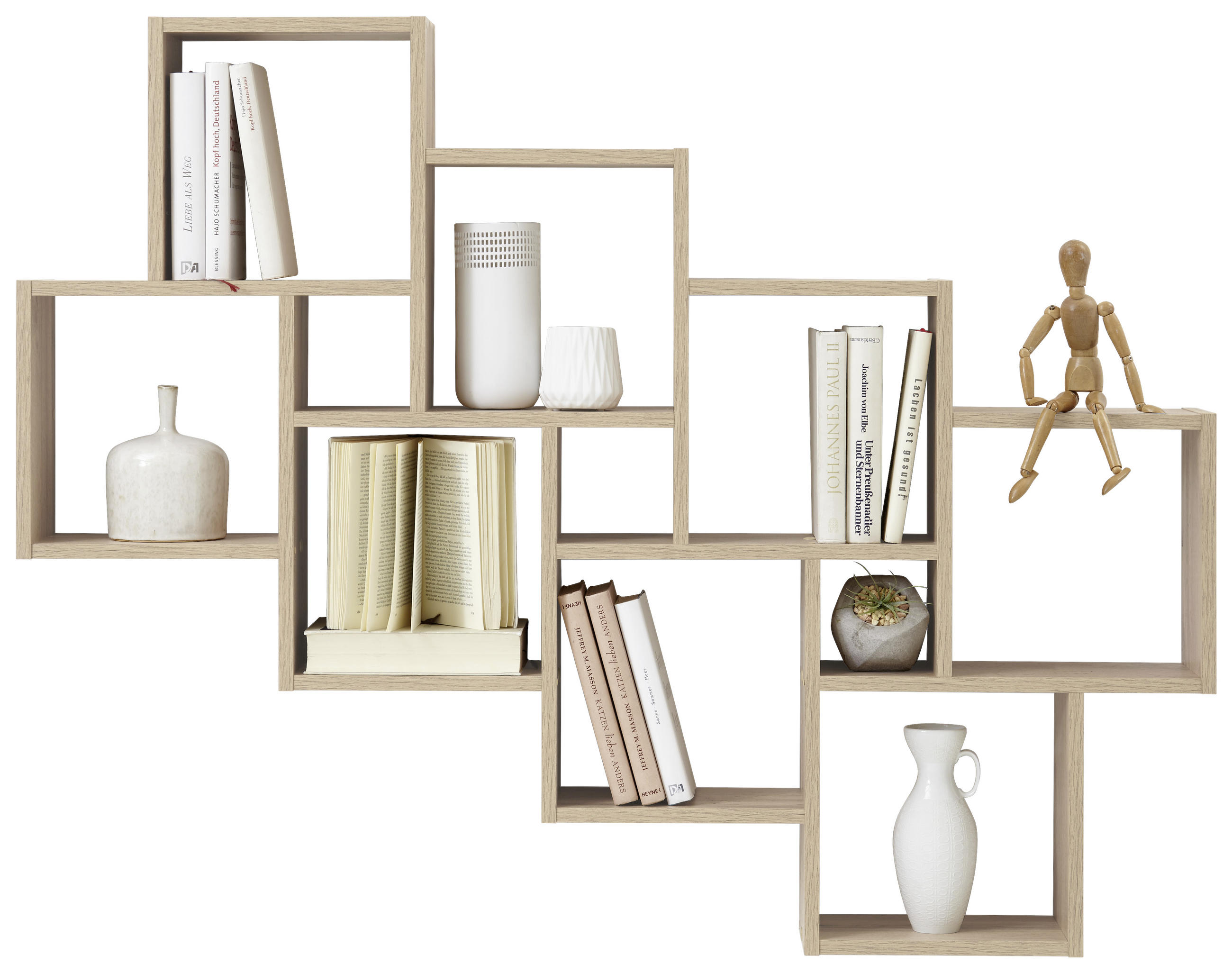 WANDREGAL 95/121/16 cm  - Eichefarben, KONVENTIONELL, Holzwerkstoff (95/121/16cm) - MID.YOU