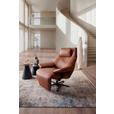 RELAXSESSEL in Leder Rostfarben  - Rostfarben/Beige, Design, Leder/Metall (92/79/82cm) - Dieter Knoll