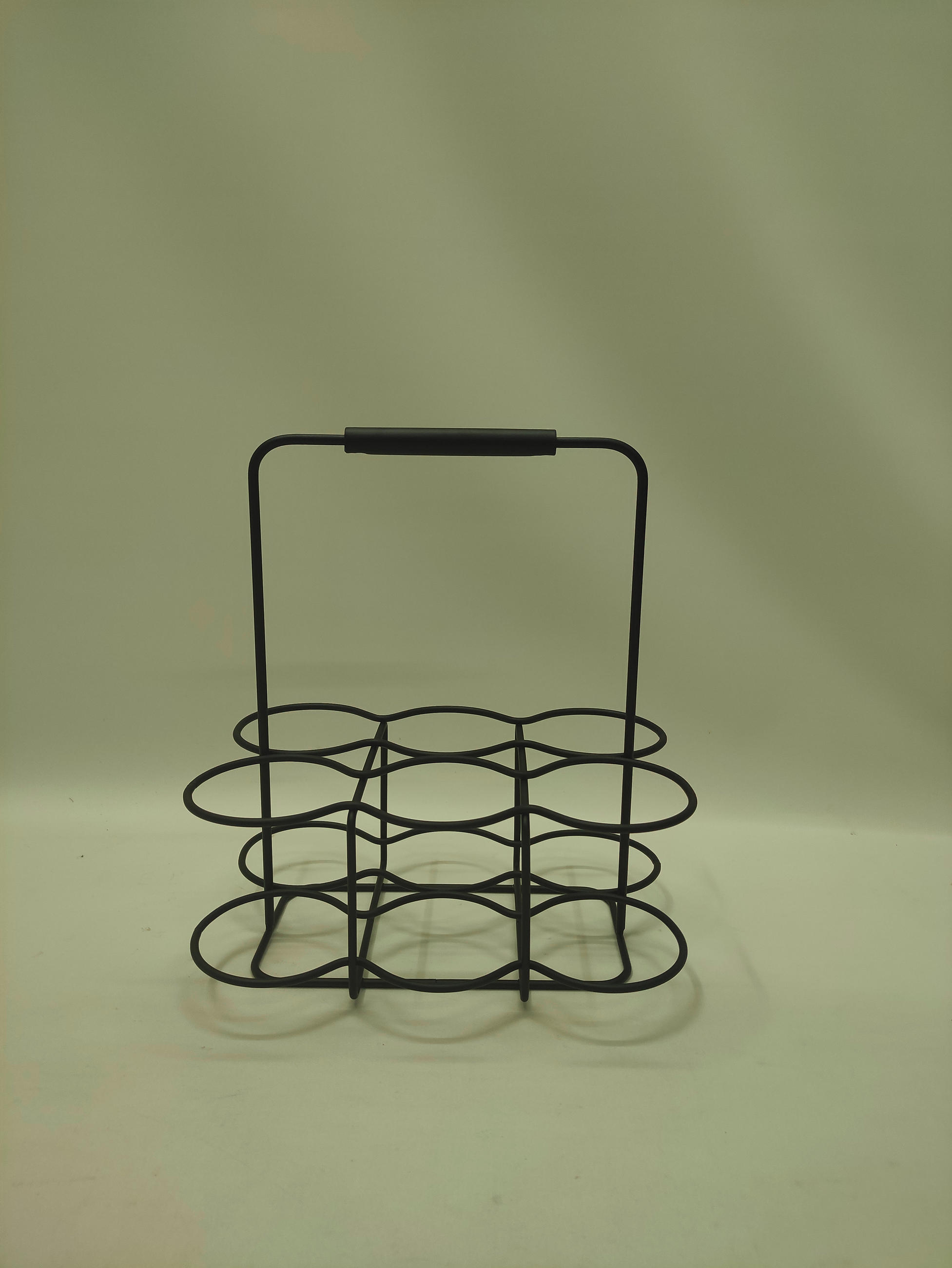 FLASCHENTRÄGER - Schwarz, Basics, Metall (30,5/21/34cm) - Justinus