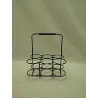 FLASCHENTRÄGER - Schwarz, Basics, Metall (30,5/21/34cm) - Justinus