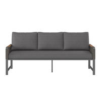 LOUNGE SOFA   prirodne boje, tamno siva  - tamno siva/prirodne boje, Moderno, metal/tekstil (176/72/73cm) - Ambia Garden