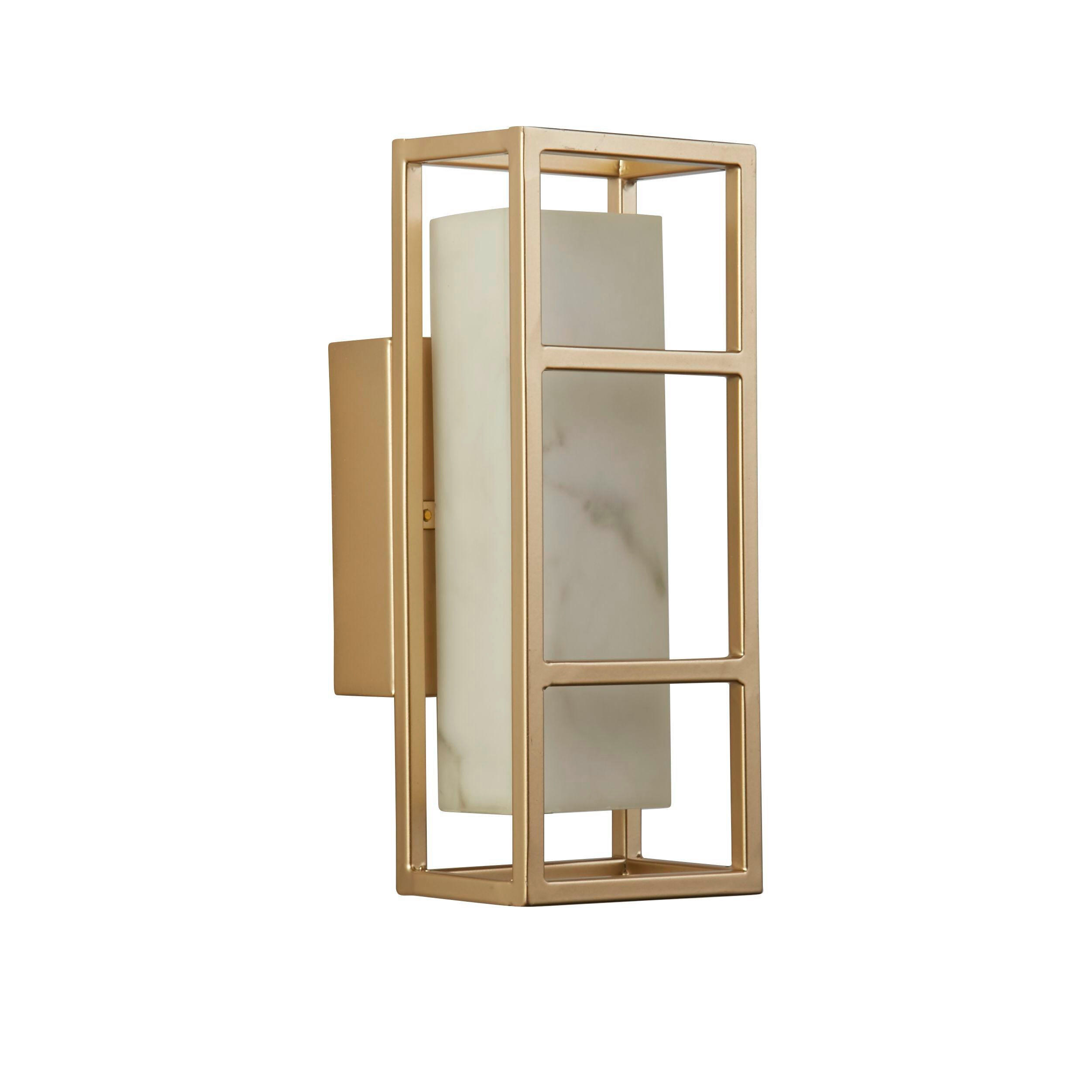 LED-WANDLEUCHTE 10/25 cm   - Goldfarben, Design, Kunststoff/Metall (10/25cm) - Searchlight
