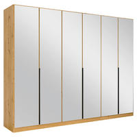 DREHTÜRENSCHRANK 271/210/54 cm 6-türig Eiche Artisan  - Eiche Artisan/Grau, MODERN, Holzwerkstoff/Metall (271/210/54cm) - Rauch Möbel