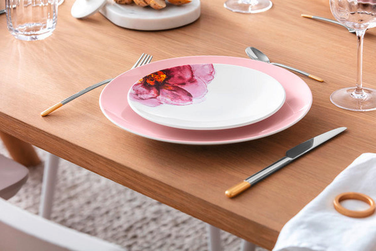 KROŽNIK ZA ZAJTRK  ROSE GARDEN  keramika  21 cm        - roza/bela, Basics, keramika (21cm) - Villeroy & Boch