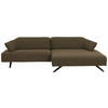 ECKSOFA in Struktur Hellbraun  - Hellbraun/Anthrazit, Design, Textil/Metall (276/165cm) - Himolla