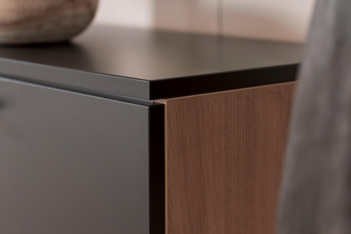 GARDEROBE 5-teilig  in 200/200/38 cm  - Eichefarben/Anthrazit, Konventionell, Holzwerkstoff (200/200/38cm) - Moderano