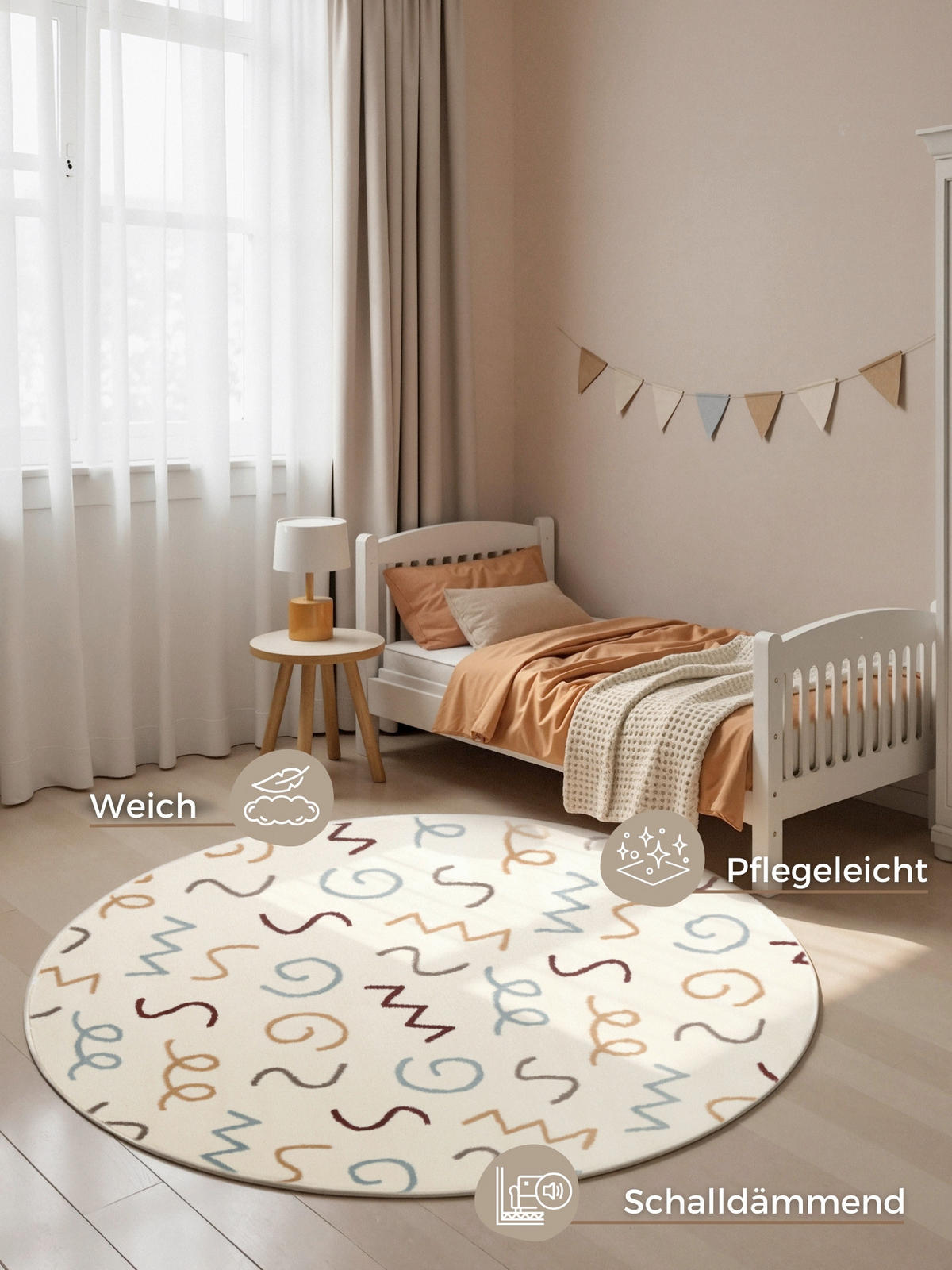 KINDERTEPPICH 160 cm Adventures geometrisch  - Multicolor/Creme, Design, Kunststoff/Textil (160cm) - Hanse Home