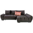 ECKSOFA in Braun, Grau  - Pink/Braun, MODERN, Textil/Metall (290/192cm) - Carryhome