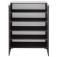 GARDEROBE 3-teilig  in 135/190/39 cm  - Wengefarben/Anthrazit, Design, Glas/Holzwerkstoff (135/190/39cm) - Carryhome