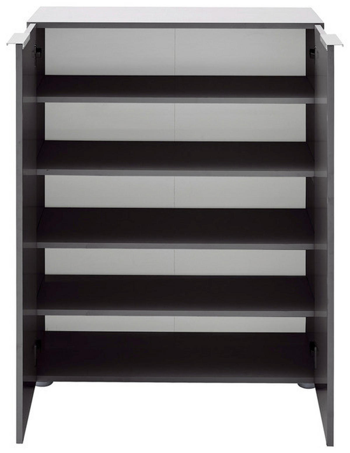 SCHUHSCHRANK  in 80/101/39 cm  - Edelstahlfarben/Anthrazit, Design, Holzwerkstoff/Kunststoff (80/101/39cm) - Carryhome