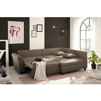 HÖRNSOFFA i vävt tyg brun  - brun/svart, Modern, textil/plast (252/175cm) - Livetastic
