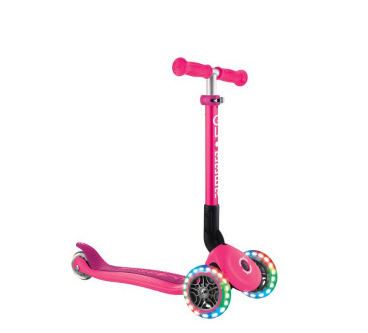 KINDERSCOOTER JUNIOR FOLDABLE LIGHTS  - Pink, LIFESTYLE, Kunststoff (56/28,6/68cm) - GLOBBER