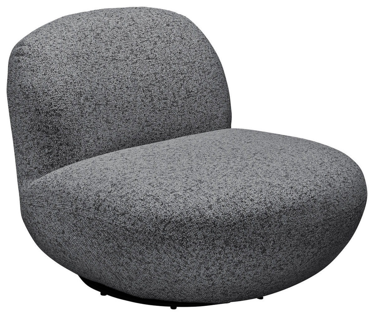 SESSEL in Webstoff Anthrazit  - Anthrazit/Schwarz, Modern, Textil/Metall (85/70/99cm) - MID.YOU