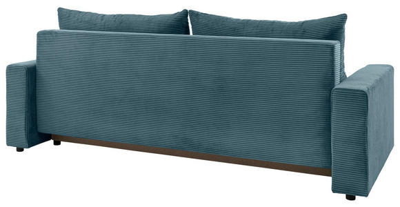 SCHLAFSOFA in Cord Türkis  - Türkis/Schwarz, KONVENTIONELL, Kunststoff/Textil (233/92/108cm) - Carryhome