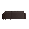 ECKSOFA inkl. Funktionen Dunkelbraun Cord  - Dunkelbraun/Schwarz, KONVENTIONELL, Kunststoff/Textil (260/200cm) - Xora