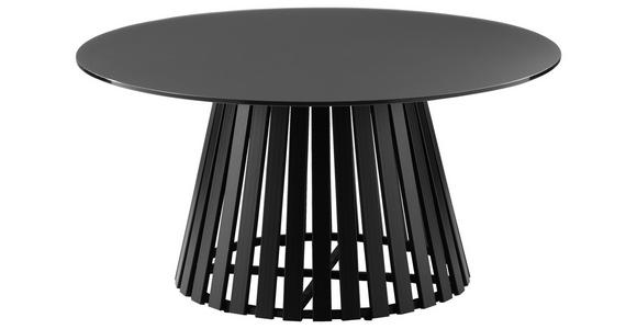 COUCHTISCH Klarglas 80/80/40 cm rund Schwarz - Schwarz, Design, Glas/Metall (80/80/40cm) - Carryhome