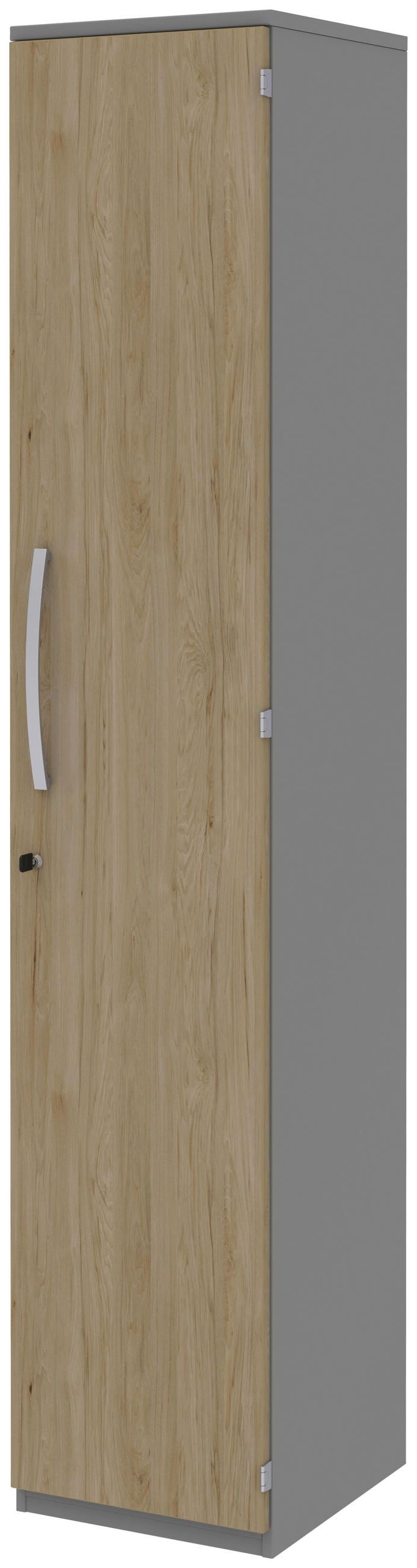 AKTENSCHRANK Grau, Eichefarben  - Eichefarben/Grau, KONVENTIONELL, Holzwerkstoff (40/217,4/43cm) - Moderano