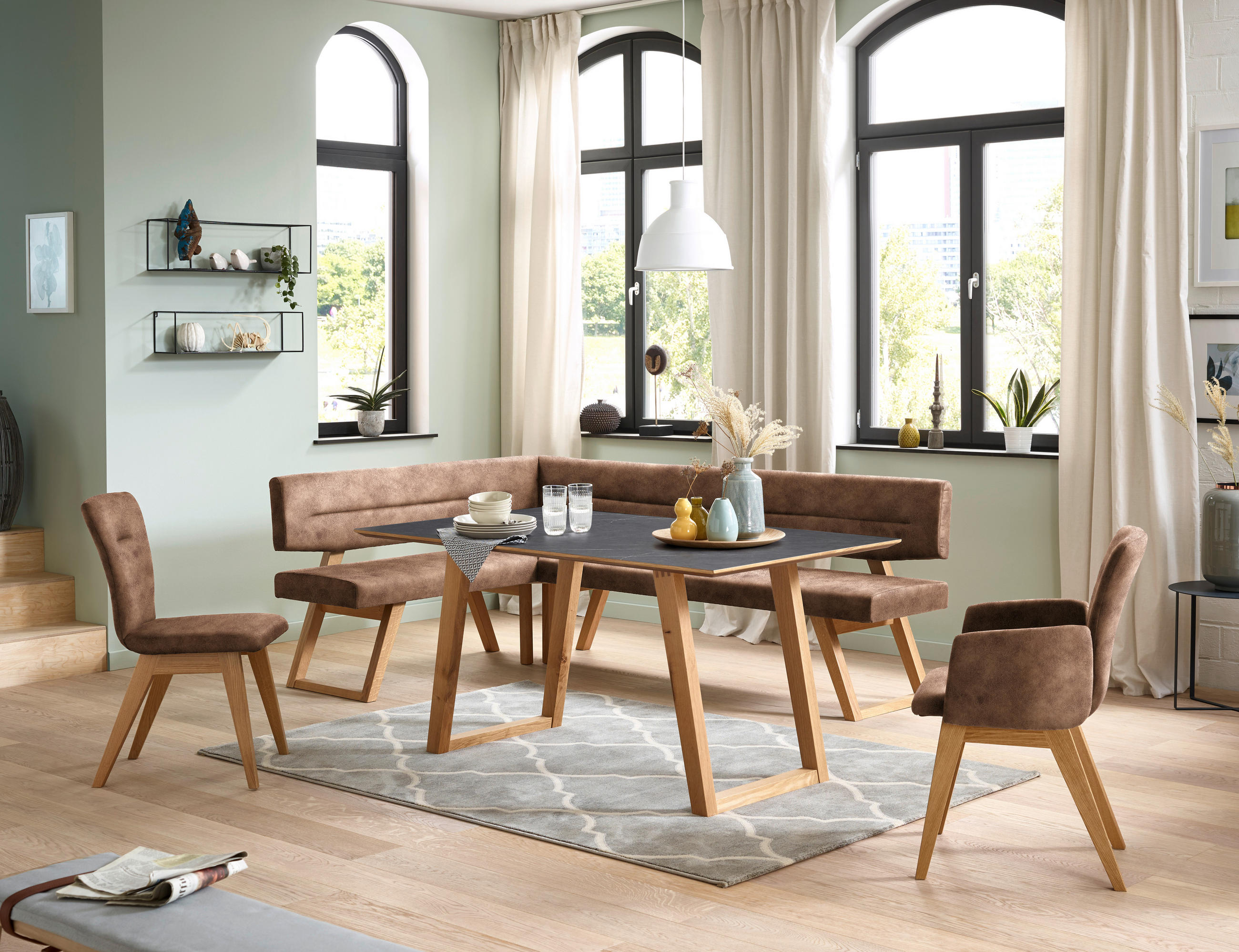 ARMLEHNSTUHL in Holz, Textil Cognac  - Cognac, KONVENTIONELL, Holz/Textil (57/91/66cm) - Dieter Knoll