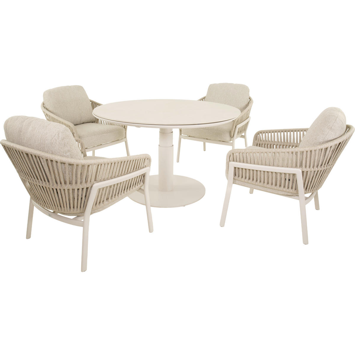 GARTENTISCH Metall, Keramik  - Beige, MODERN, Keramik/Metall (120/51-74cm) - Ambia Garden