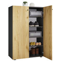 SCHUHSCHRANK Lona  in 70/110/39 cm  - Honigeiche/Anthrazit, Design, Holzwerkstoff/Kunststoff (70/110/39cm) - MID.YOU