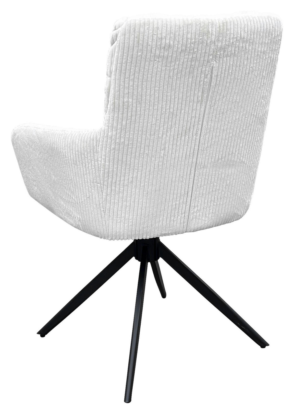 ARMLEHNSTUHL-SET 2 Stück  in Stahl Cord  - Schwarz/Weiß, Design, Textil/Metall (58/88/64cm) - MID.YOU