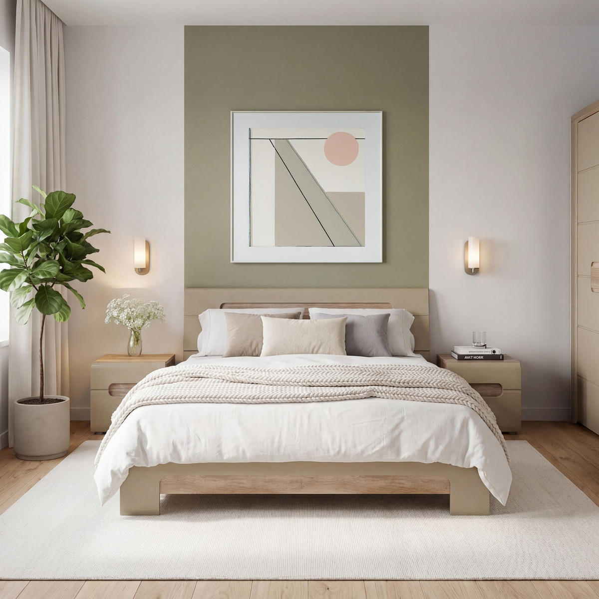 Pat 160x200 Cm, 160/200 cm, culoare lemn stejar, bej - bej/culoare lemn stejar, Design, material pe bază de lemn (160/200cm) - Hom`in