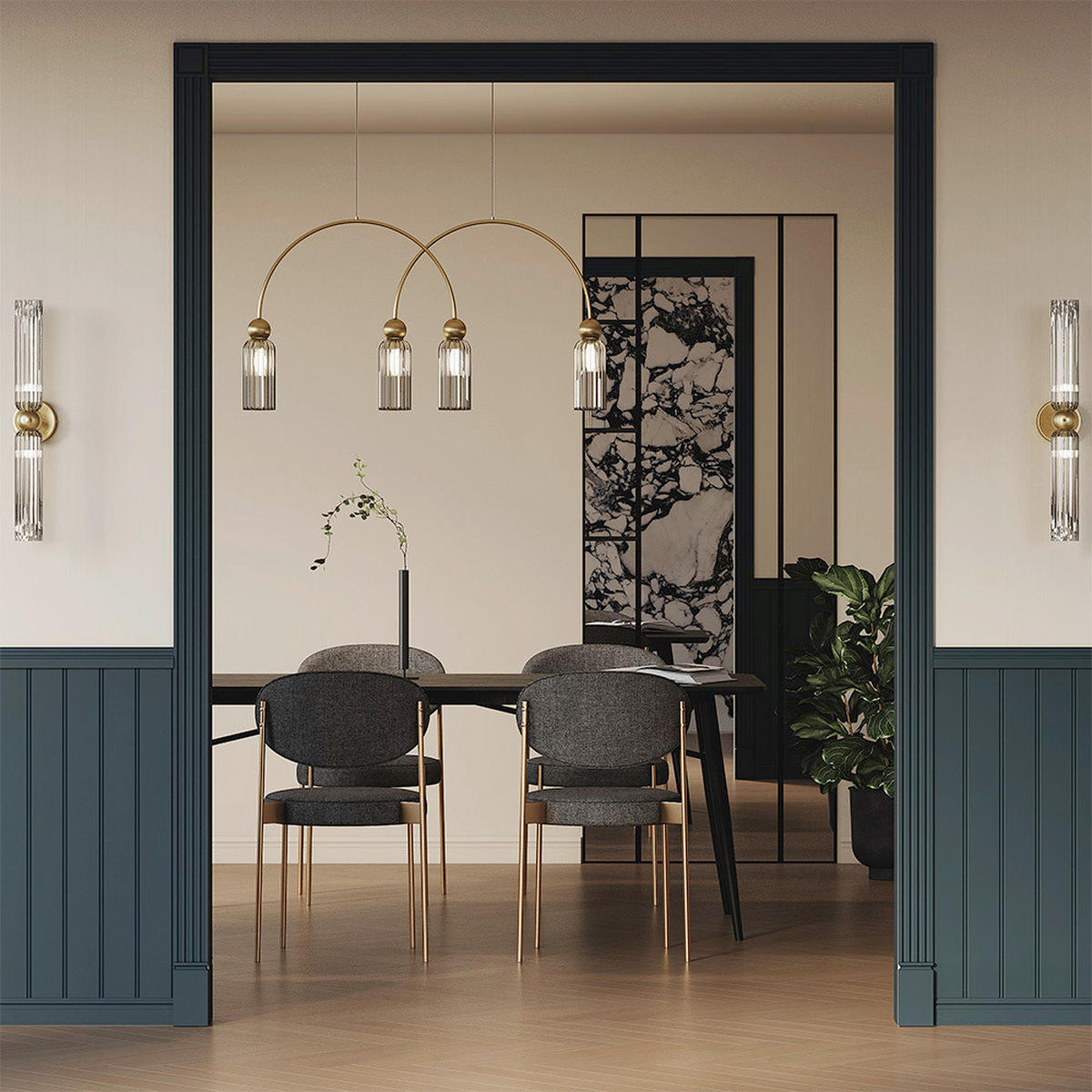 PENDELLAMPA Antic 110/360/10 cm  - guldfärgad, Design, metall (110/360/10cm) - MAYTONI