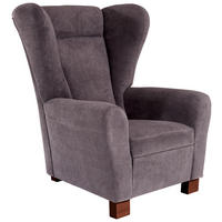 ÖRONLAPPSFÅTÖLJ i flatväv antracit  - brun/antracit, Design, trä/textil (95/109/97cm) - Livetastic