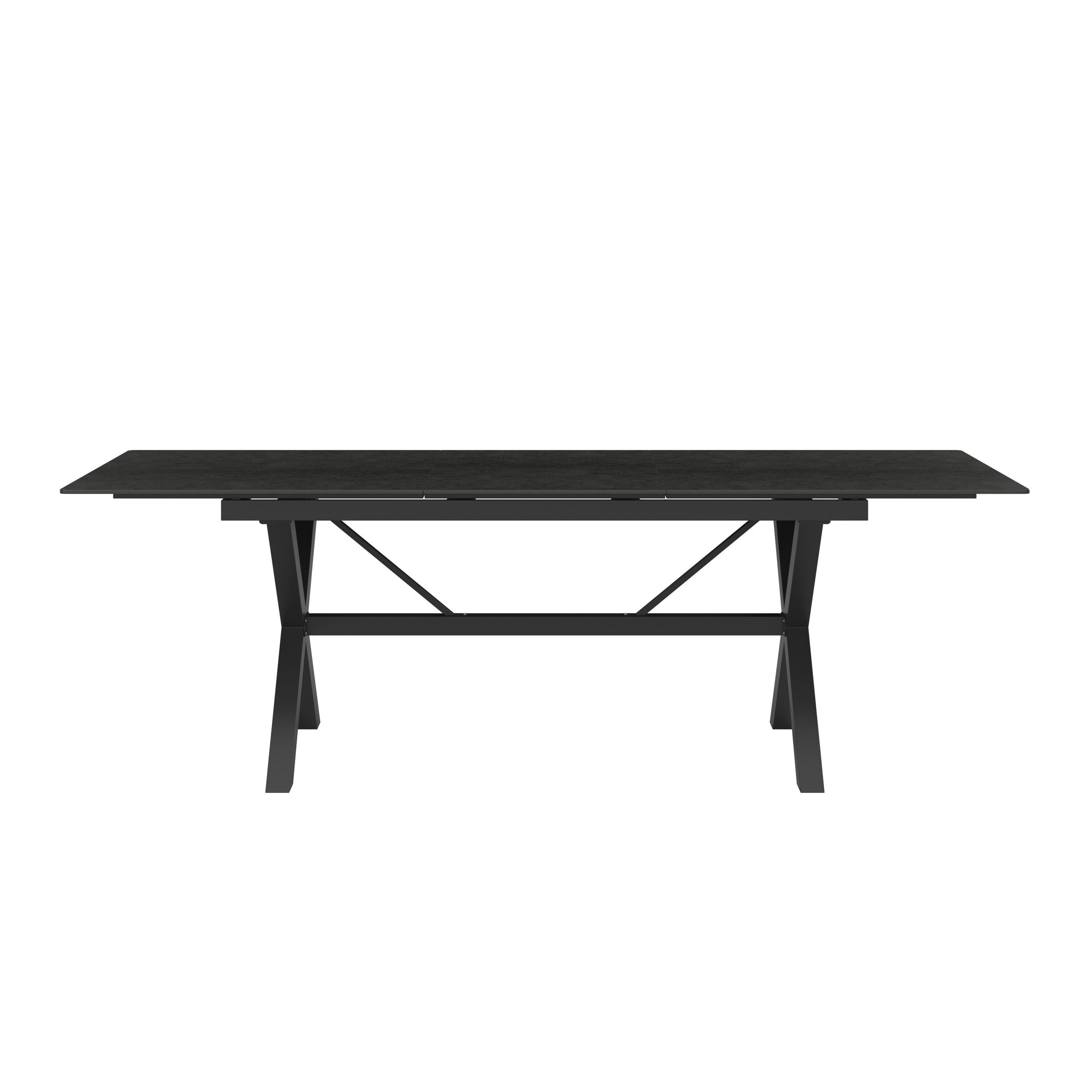 GARTENTISCH 180 -240/89/75 cm  - Anthrazit/Grau, MODERN, Kunststoff/Metall (180 -240/89/75cm) - Amatio