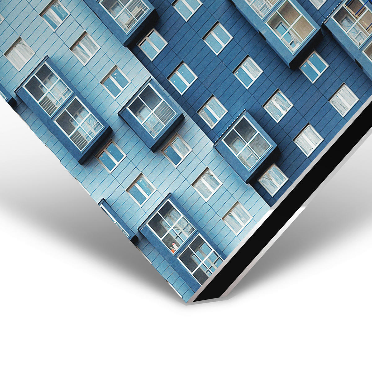 ALUMINIUMBILD 74/74 cm  - Blau, Design, Kunststoff/Metall (74/74cm)
